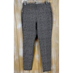 Michael Kors Black White Pull On Pants Women's Size M Jegging Stretch Knit Jean